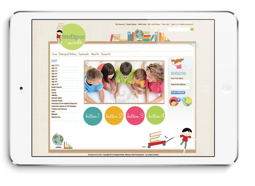 Intelligent Minds - Children&#039;s Brand Graphic &amp; Web Design.