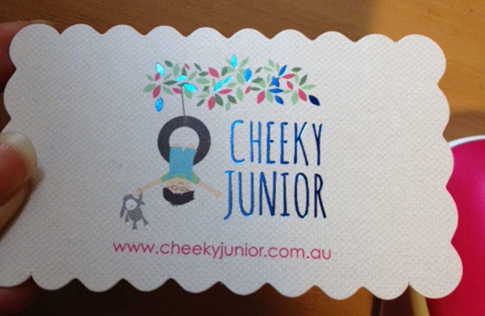 CHEEKY JUNIOR BABY BUSINESS CARD DESIGN