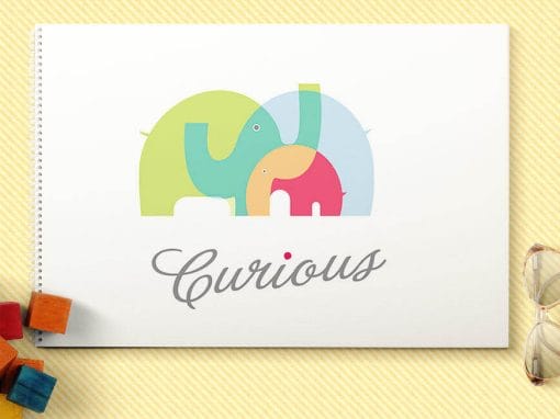 Curious Kids Puzzle Logo Design