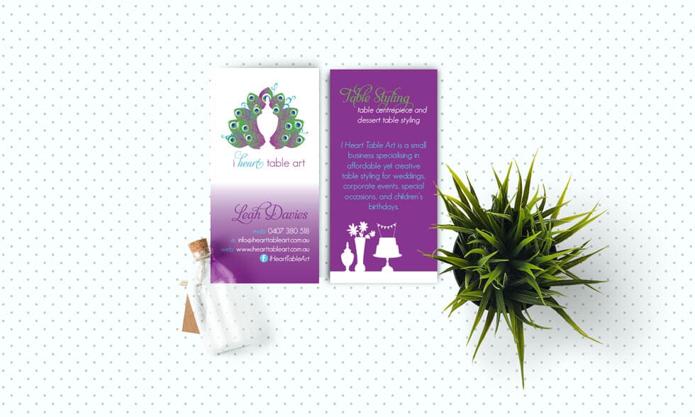 I heart Table Art Party Planner Business Card
