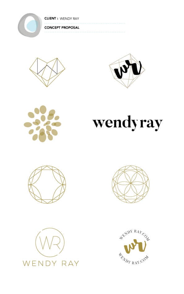 wendy ray digital marketer logo design concepts