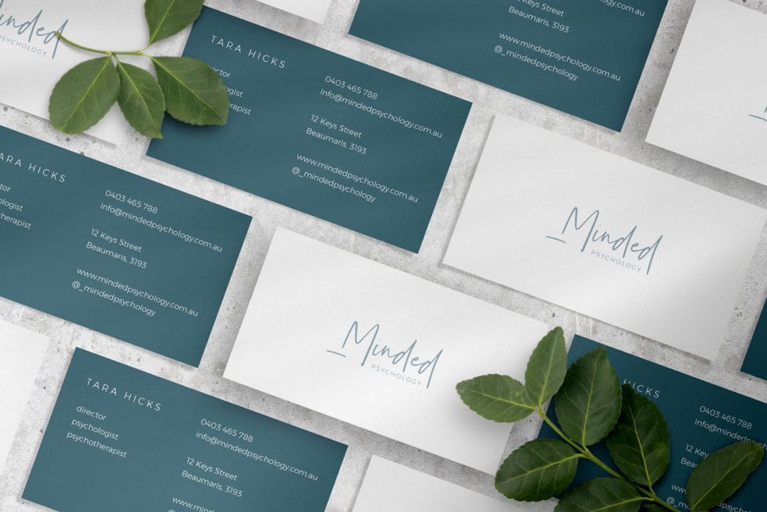 Minded Psyscholoy Clinic Business Card Design