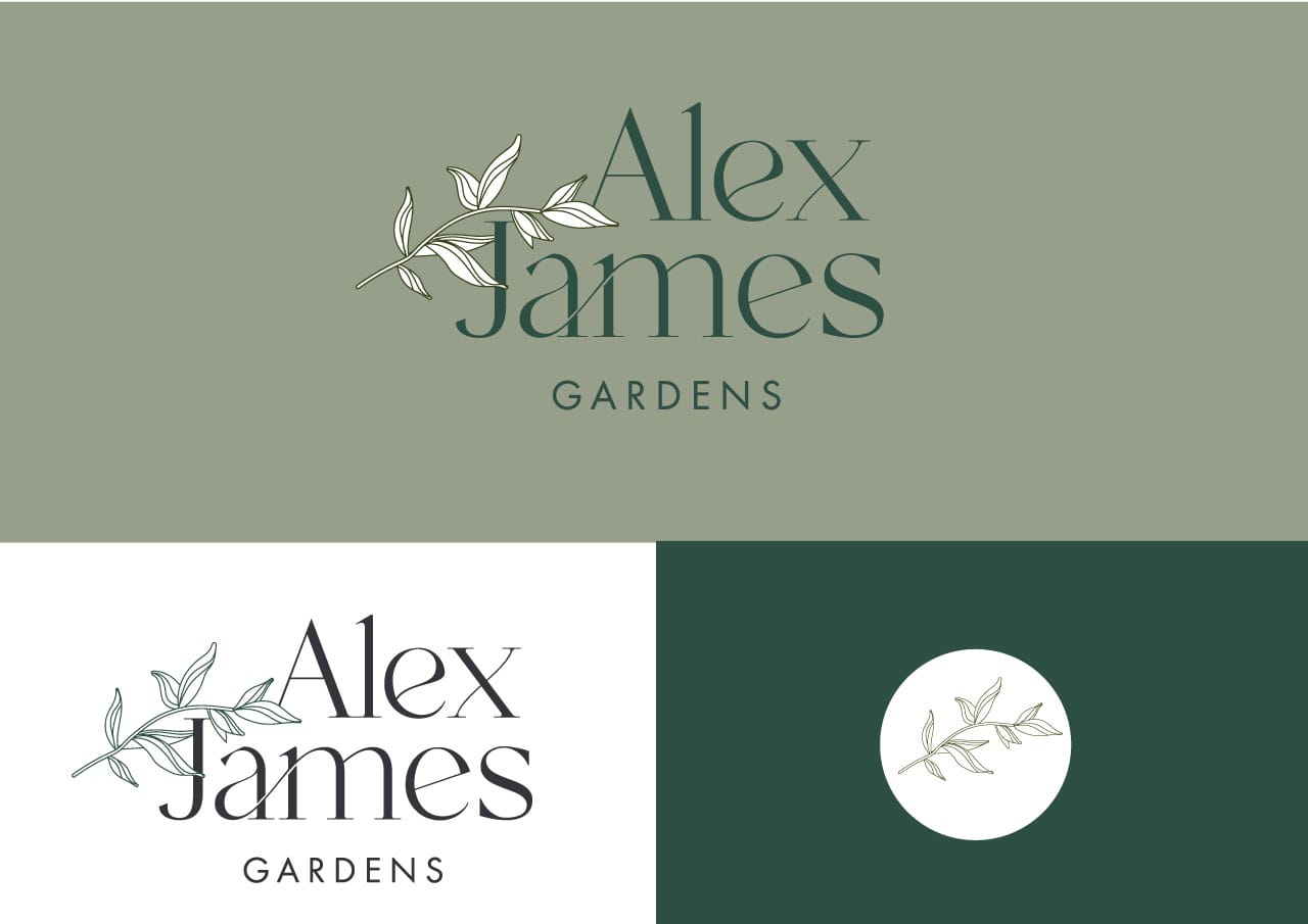 alex james gardener logo design