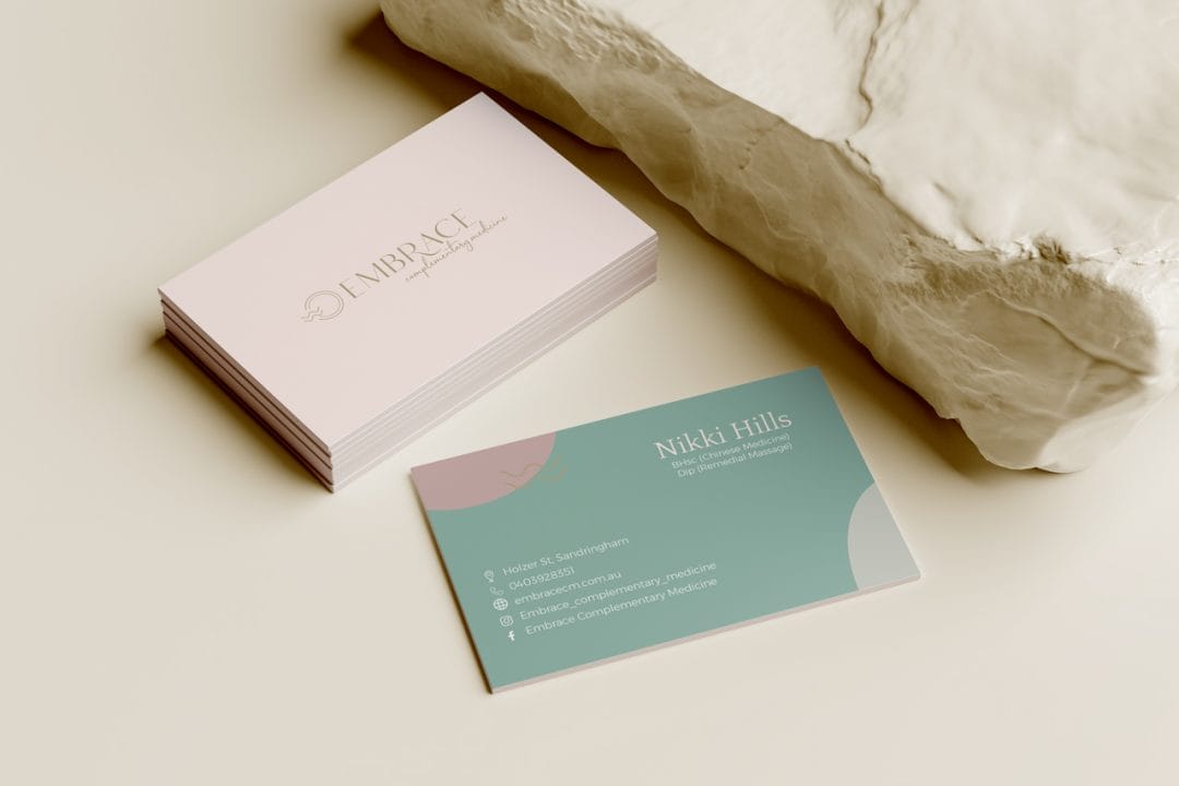 embrace complimentary theraphist business card