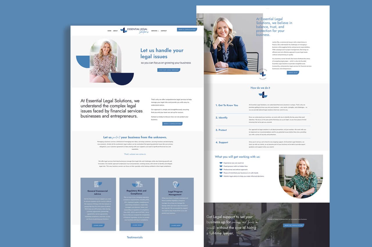 essential legal solution website design for lawyer
